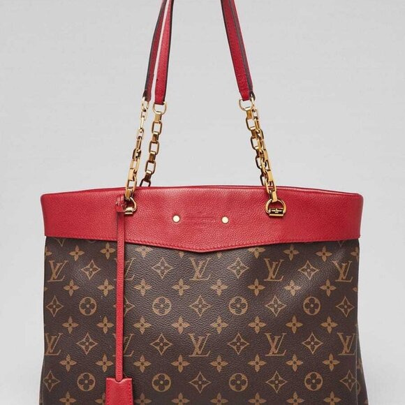 Louis Vuitton Cerise Monogram Canvas Pallas Shopper Tote Bag - Picture 1 of 12